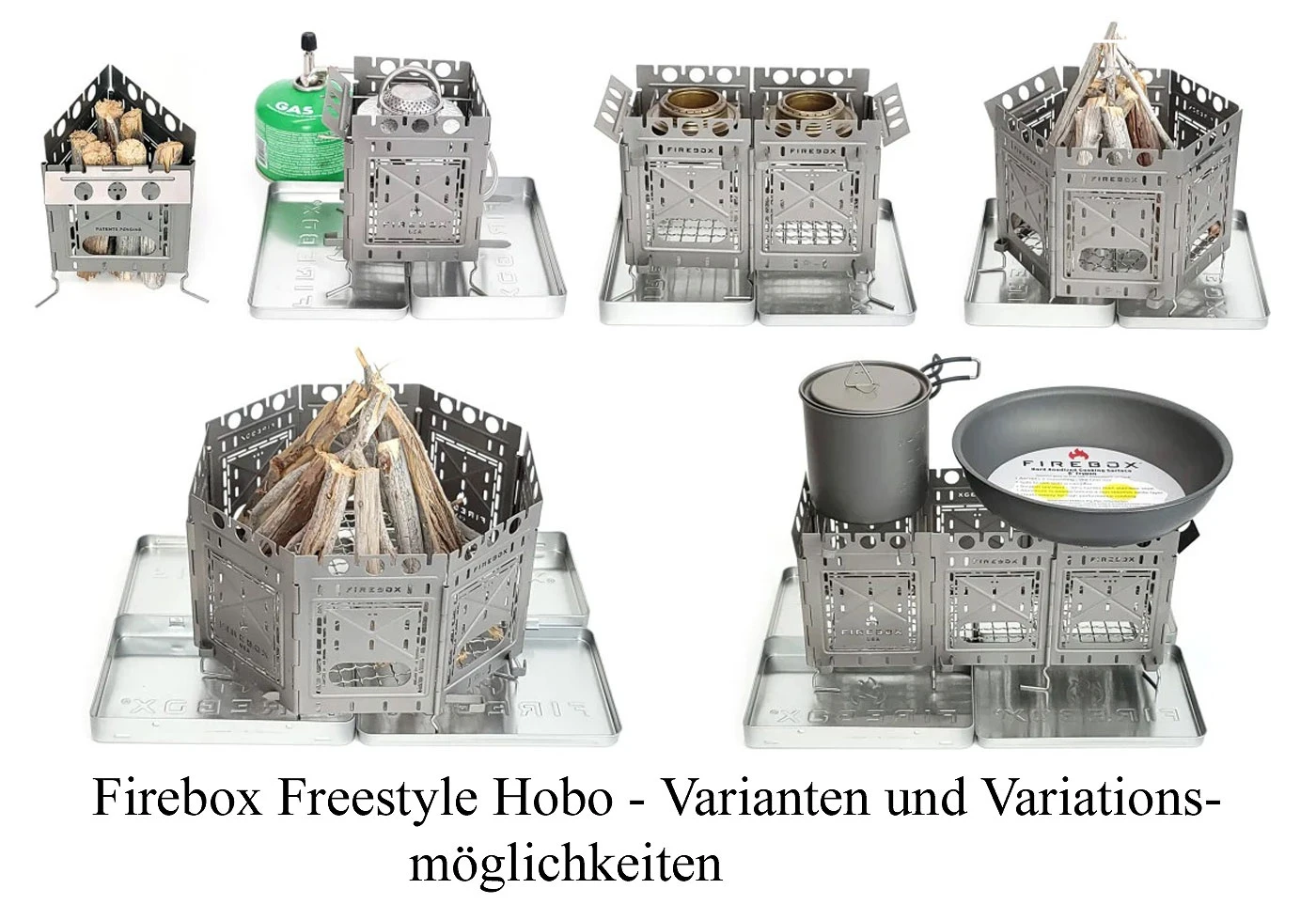 Firebox 4" Freestyle Stove Hobo Kit Titanium – Bild 2